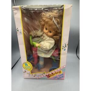 Vintage Shirley On The Ride Doll Tricycle 8 Melody Songs NIB Untested 14”
